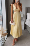 Courtney | Pleated Maxi Wedding Guest Dress