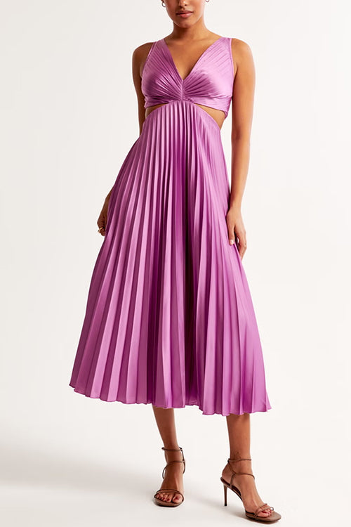 Courtney | Pleated Maxi Wedding Guest Dress
