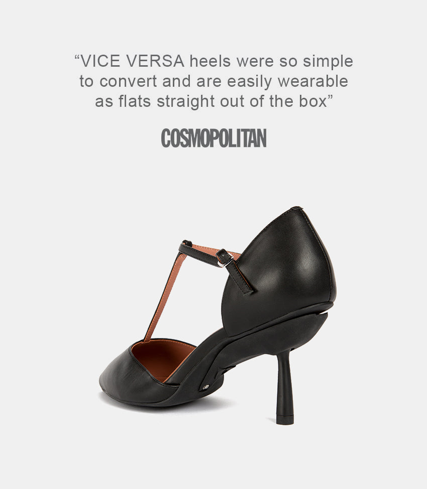 T-Strap Pump in Black