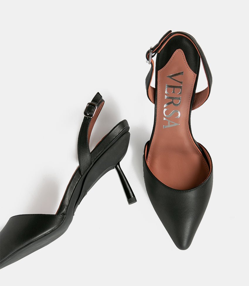 Everyday Heel in Black Leather