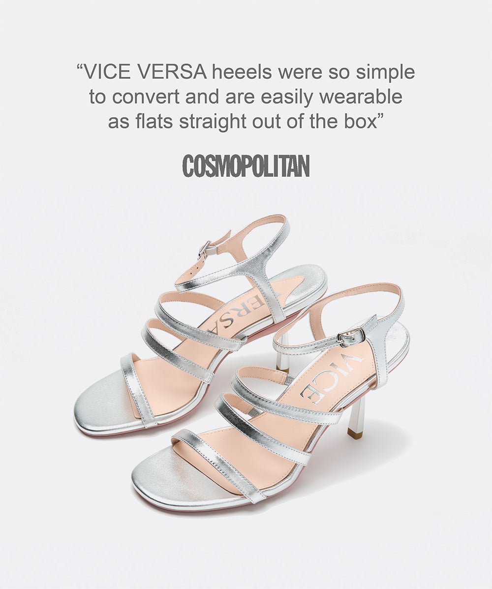 Multi Strap Sandal in Silver