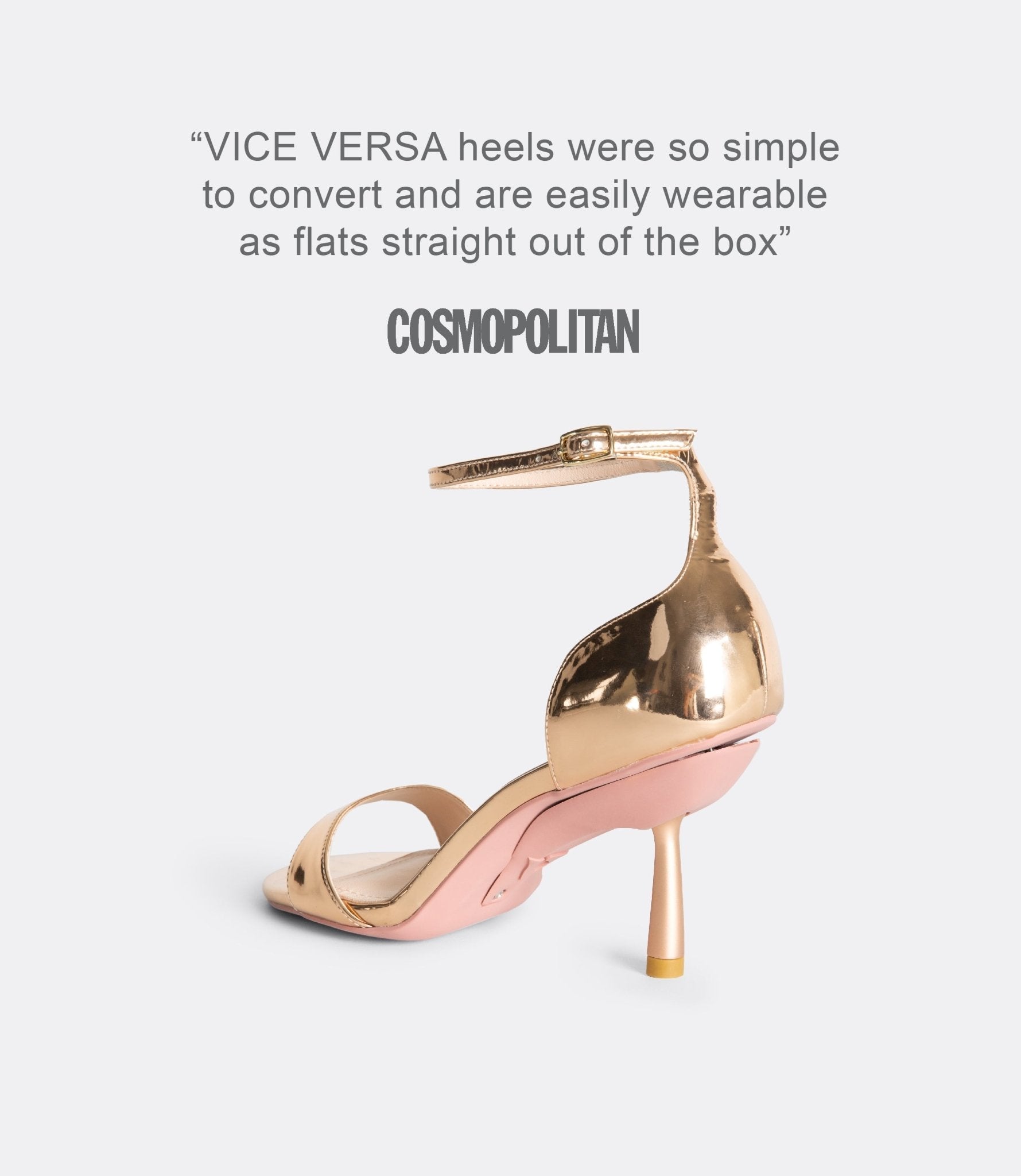 Editor Sandals in Rose Gold